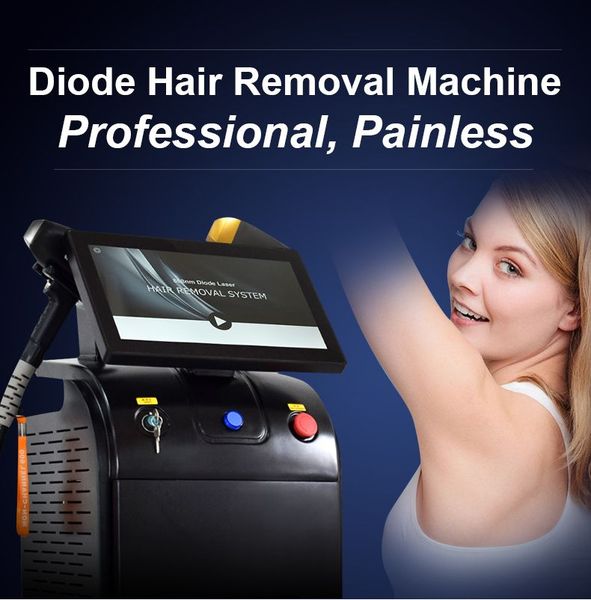 Top Sales Diode laser hair removal machine 2 handle ice platinum titanium price lazer hair remove salon beauty application