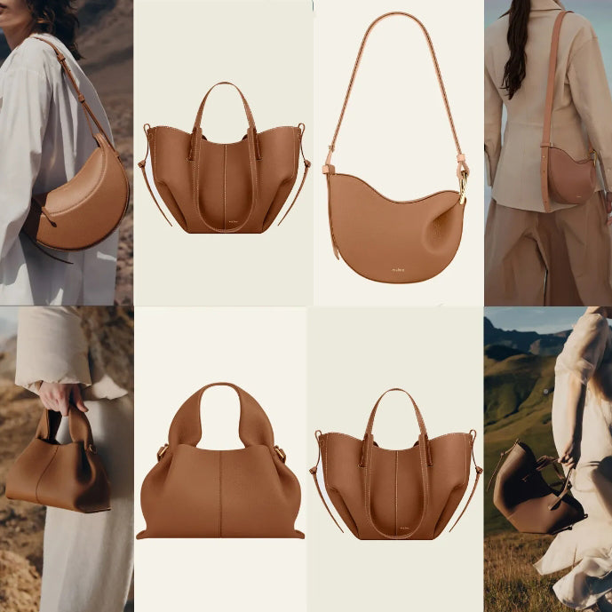 polen Tote Designer Bag Half Moon Underarm Totes Mirror Quality Dual Carrying Options Women Winged Design & Buck 6695