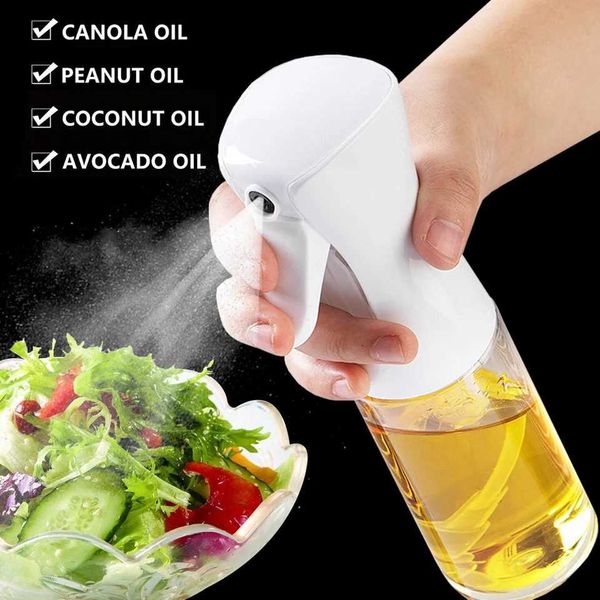 500ML Kitchen Oil Spray Container 2 In 1 Olive Oil Bottles Dispenser Cooking BBQ Plastic Oil Jar Kitchen Utensils AccessoriesXJ241227