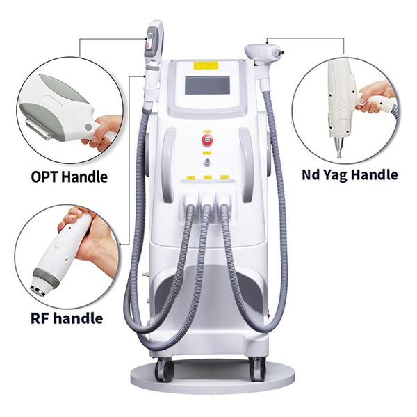 Professional 3 in 1 OPT Hair Removal Machine Skin Rejuvenation Whitening Tattoo Removal Wrinkle Removal For Salon Beauty