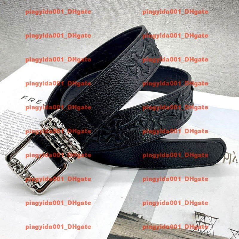 Luxury Roller Alloy Hollow Vine Carving Black White Double Color Couple Belt Designer Men Belt Width 3.8cm Fashion Embroidery Needle Buckle Casual B