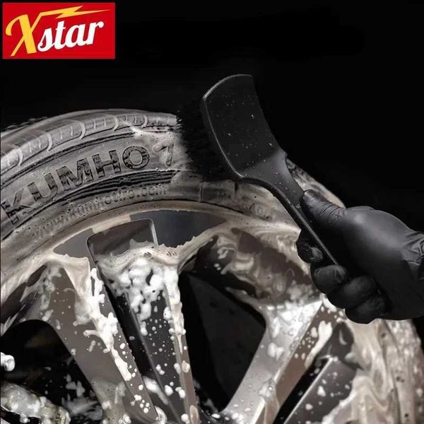 Car Tire Rim Brush Wheel Hub Cleaning Brushes Car Wheels Detailing Cleaning Accessories Black Tire Auto Washing Tool Y240902