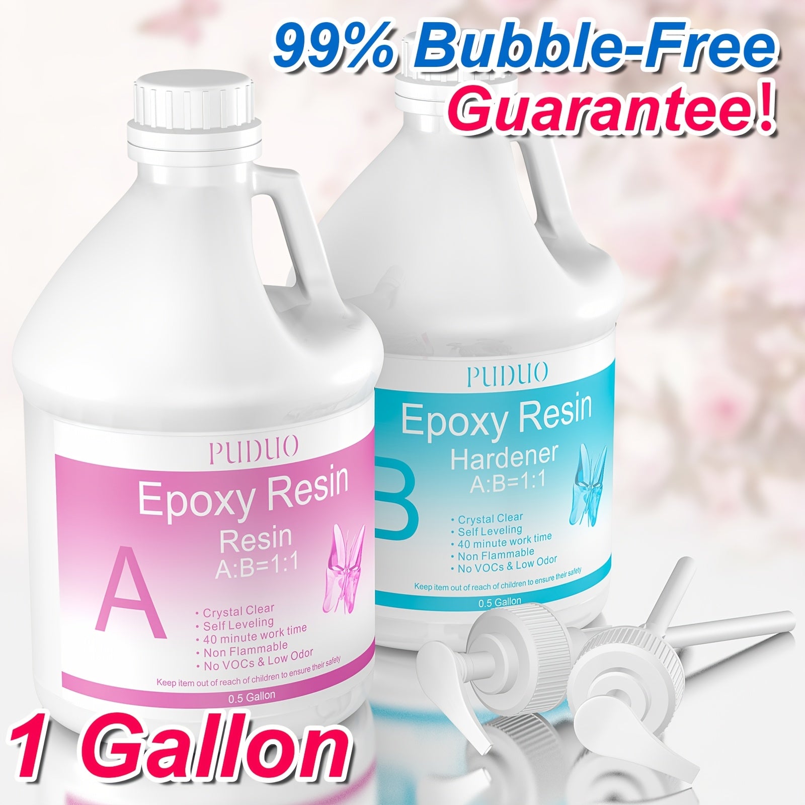 TEMU Fast-curing Epoxy Resin (1-gallon With Pump Kit) Bubble-free And Non-yellowing Epoxy Resin, Suitable For Coating, Casting, Diy Resin, Jewelry,