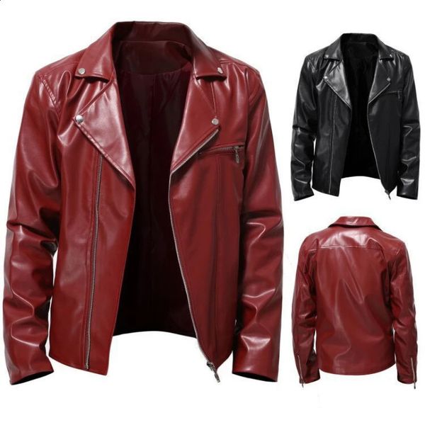 Negócios de comércio exterior e lazer flip colar horizontal Pull Leather Robe Motorcycle Jacket Clothing 241120