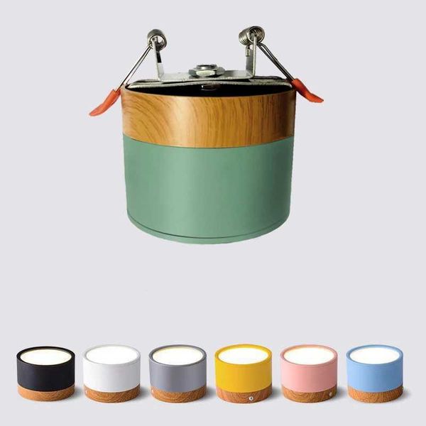 LED tube light dimmable embedded 5W 7W 9W12W15W Nordic wood grain color LED pendant light spotlight indoor decorative light CL240830