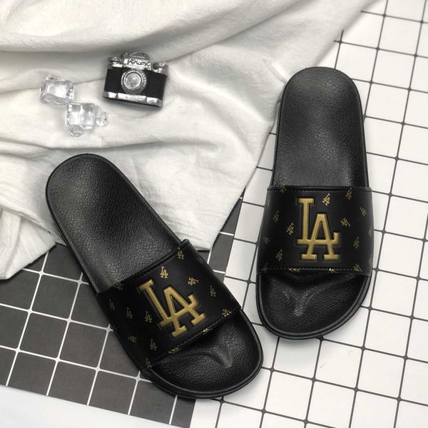 Slippers Slippers for women in summer household flat bottomed slippers for outdoor wear fashionable internet celebrity letters for couples o