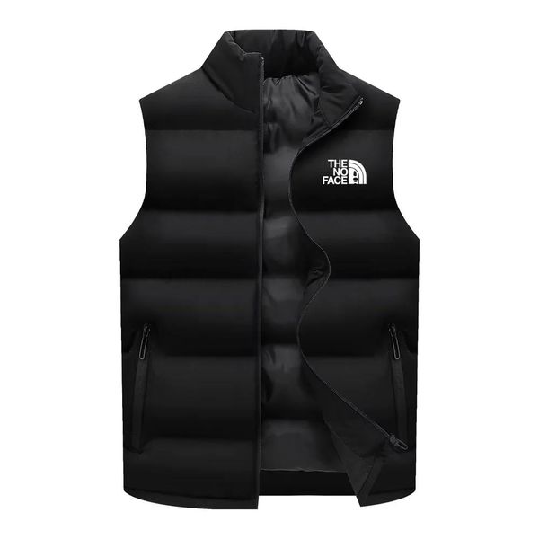 North Men&#039;s Vest Jacket Warm asia size Tank Top Sleeveless Warm Winter Jacket Waterproof Zipper Coat Autumn Collar Standing Casual Nort