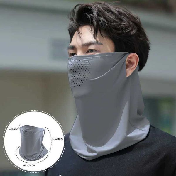 Sun Blocking Mask Hiking Scarf Bicycle Mask Sun Shading Mask Ice Silk Sunlight Blocking Scarf Cycling Hiking Scarves XJ240828