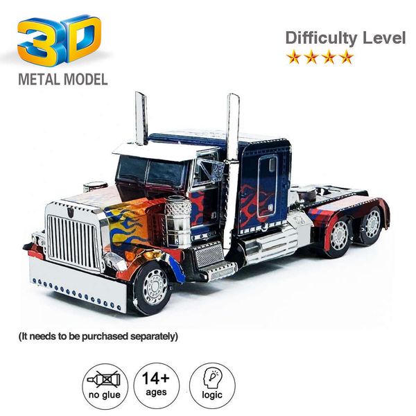 3D Metal Truck Puzzle DIY Model Building Kit Adult Toys Birthday Gift