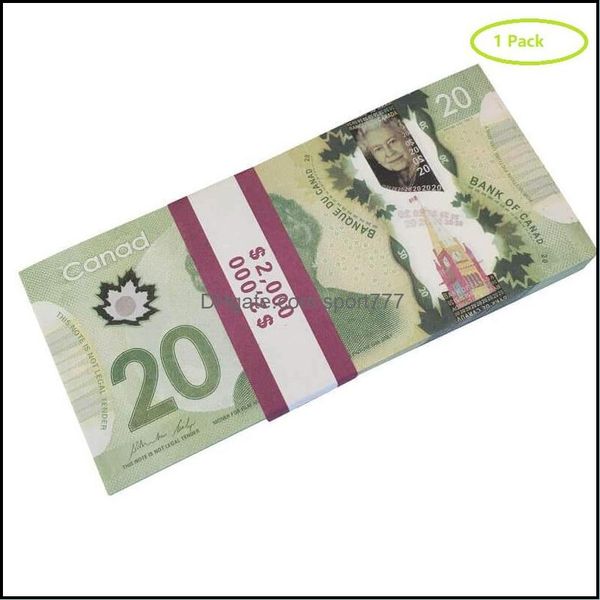 Novelty Games Prop Cad Game Money 5-10-20-50-100 Copy Canadian Dollar Canada Banknotes Fake Notes Movie Props Drop Delivery Toys Gift Dhjgr