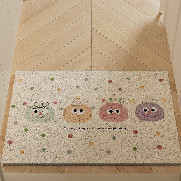 Entrance Door Mats Household Entrance Wire Ring Door Mats Non-slip and Dirt-resistant Foot Mats Can Be Cut Into Porch Floor Mats