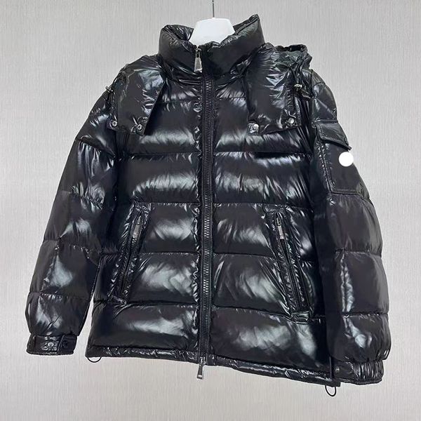 Luxury women winter coat designer winter jacket women embroidered badge stand up collar hooded short puffer jacket loose casual winter coat