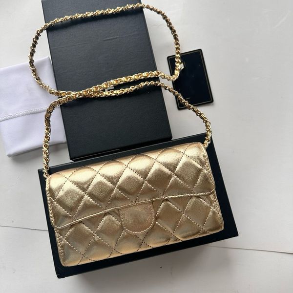 Shoulder Bags Designer Shoulder Chain Bag Shiny Gold bag silver Clutch Flap Handbag Totes Bags Luxury Wallet Leather Purse