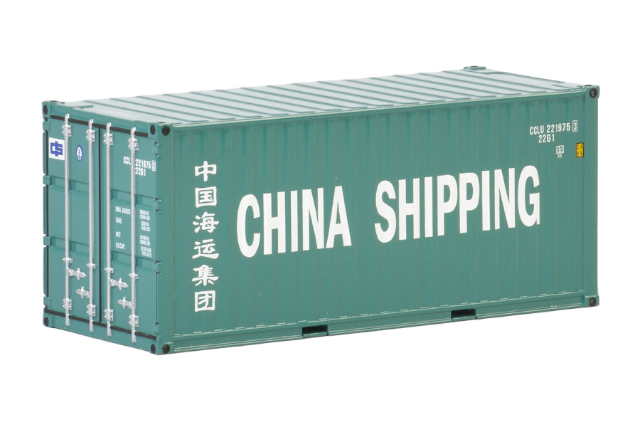 "China Shipping" 20Ft Container Turquoise "WSI Premium Line" 150 Diecast Model by WSI Models