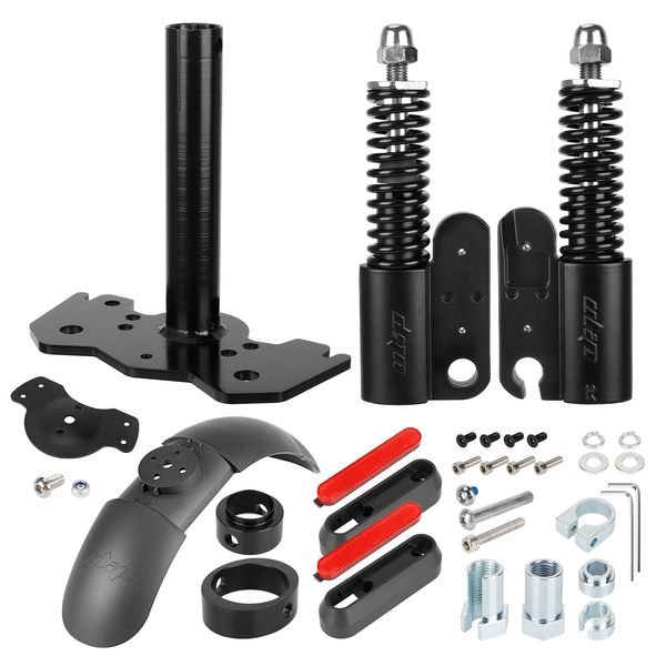 Electric Scooter Front Fork Hydraulic Shock Absorber with Mudguard Fork Reflective Strips for Xiaomi MI3 M365 PRO PRO2 1S