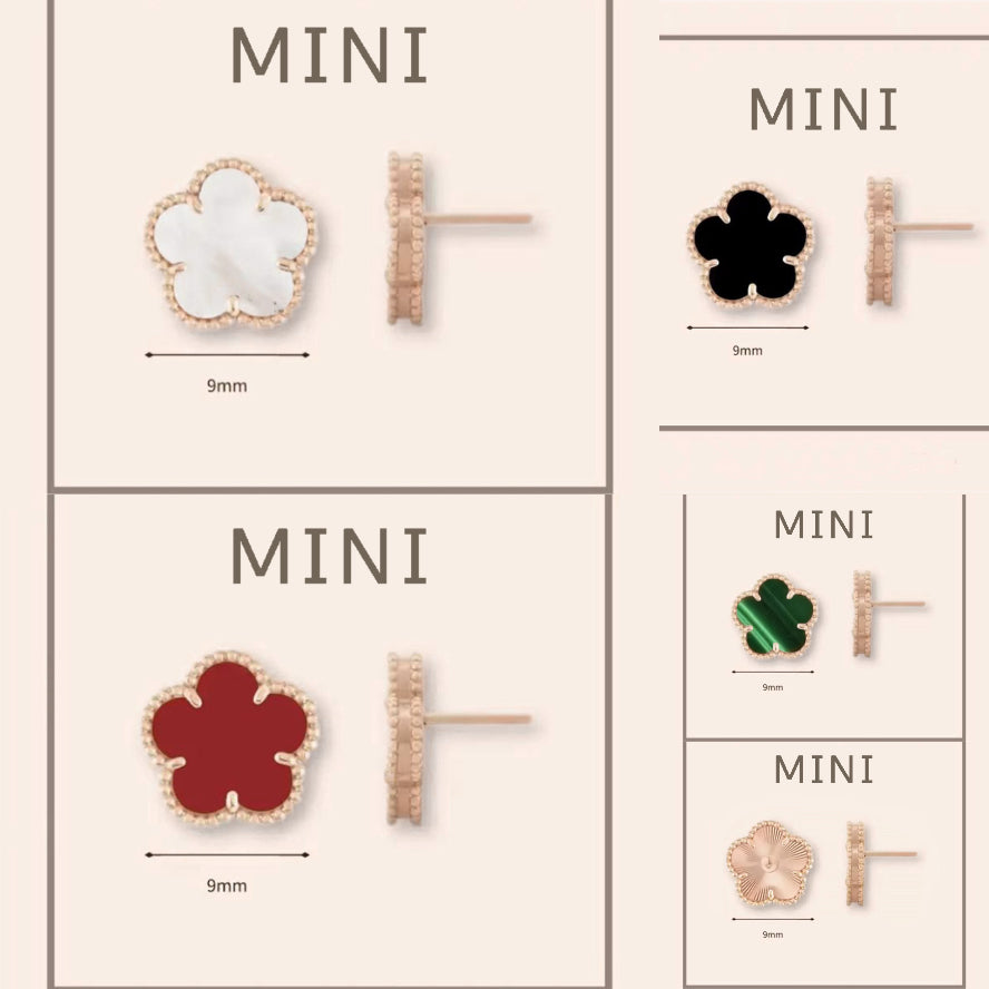 earrings designer for women gold jewelry designer jewellery Chinese Style clover earrings Mini fashion Rose Gold Plated pearl earrings diamond earri