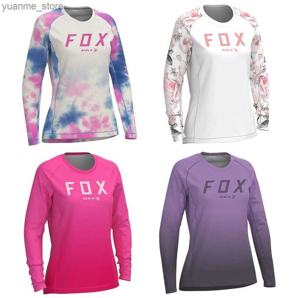 Cycling Shirts Tops Womens Downhill Jersey BAT Motorcycle Jersey Mountain Bike Offroad DH Quick-Dry Breathable Cycling Jersey Clothing Y2404