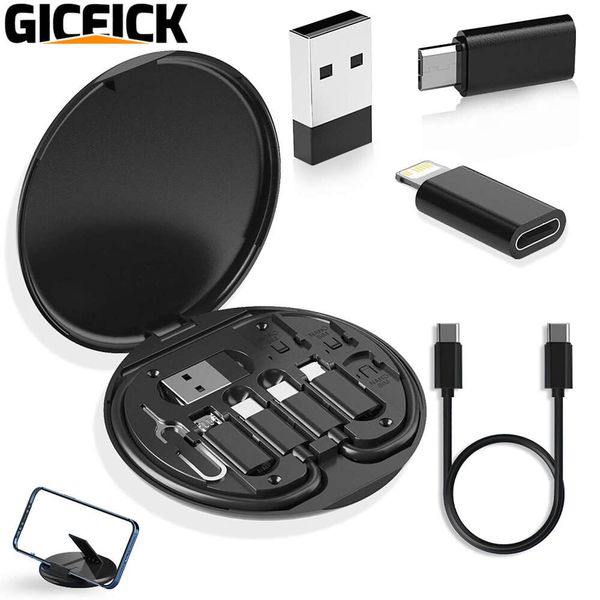 PD 60W USB Type C Data Cable Set Fast Charging For Android and ios Charger Storage Box Adapter Accessories