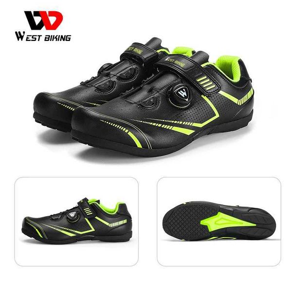 Western style cycling shoes with adjustable rotating lace smooth and non slip shoes for road bikes professional outdoor sports shoes CL24101