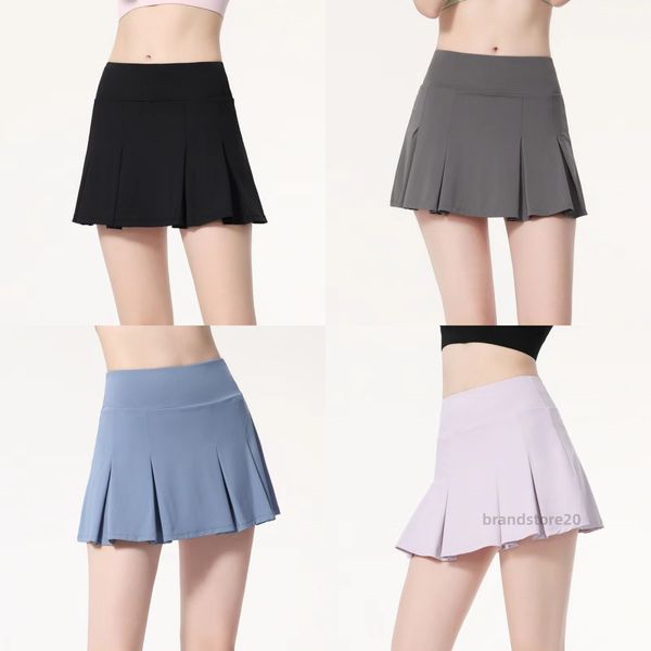 Designers Tennis Sports Short Skirt Women&#039;s Running Breathable and Anti glare Fitness Dance Skirt Training Yoga Half Skirt