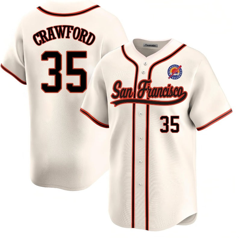 Mens-Youth San Francisco ed 5 Mike 92 Alyssa 39 Thairo 35 Custom Baseball Jerseys Version