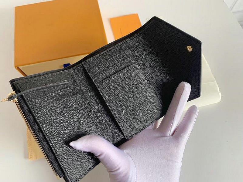 Holders Money Cards Coins Men Leather Purse Evening Bags wallet card holder flower clutch purses with box Female bag small purse