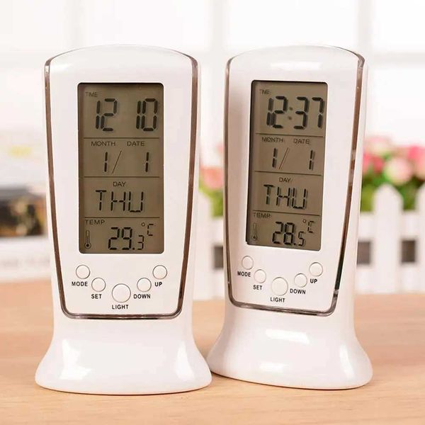 Calendar Clock Digital Alarm Clock Battery Operated Modern Desktop Electronic Clock Easy To Read for Home Office Kitchen Bedroom Y240904