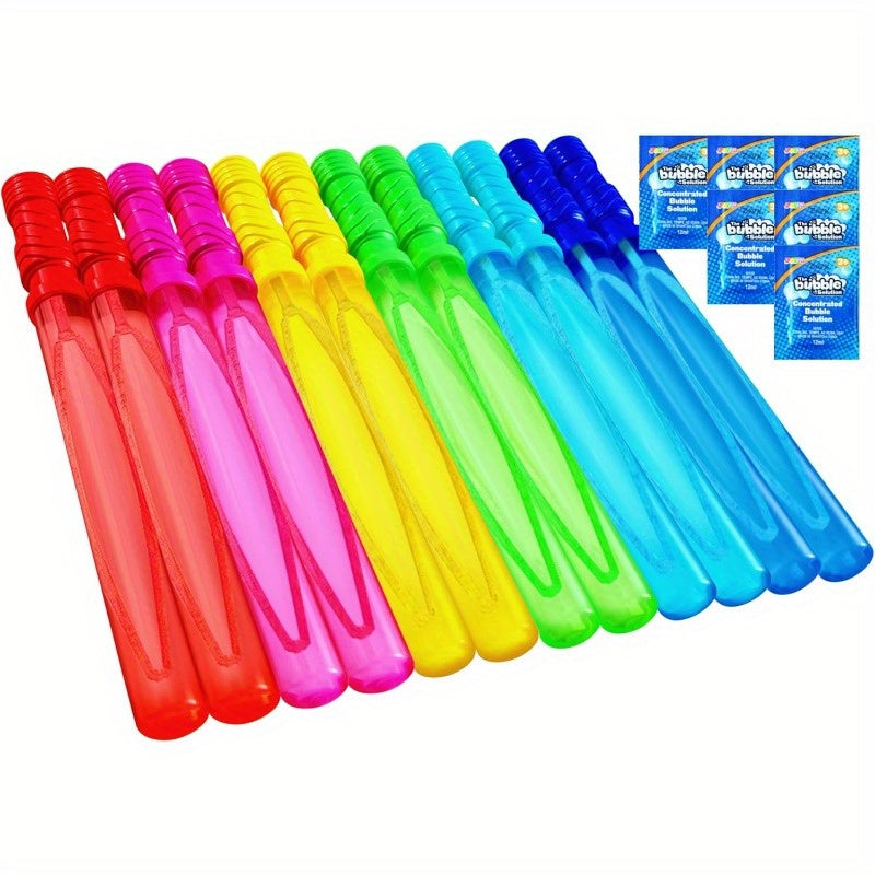 TEMU Joyin 14.6" Big Bubble Wands For Kids, 1 Bubble Wand Bulk With Refill Solution For Summer Toy Party Favor, Outdoors Activity, Easter Basket