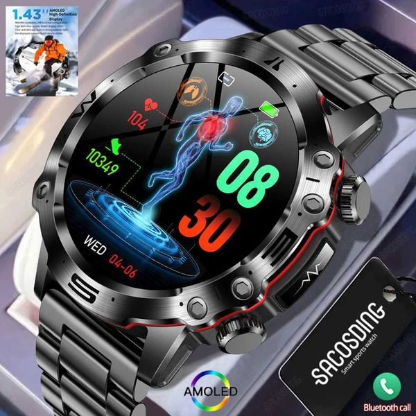 2024 New Smart Watch for Mens Blood Lipids Uric Acid Electrocardiogram+PPG Fitness Tracker High Definition wireless connections Call High Pe