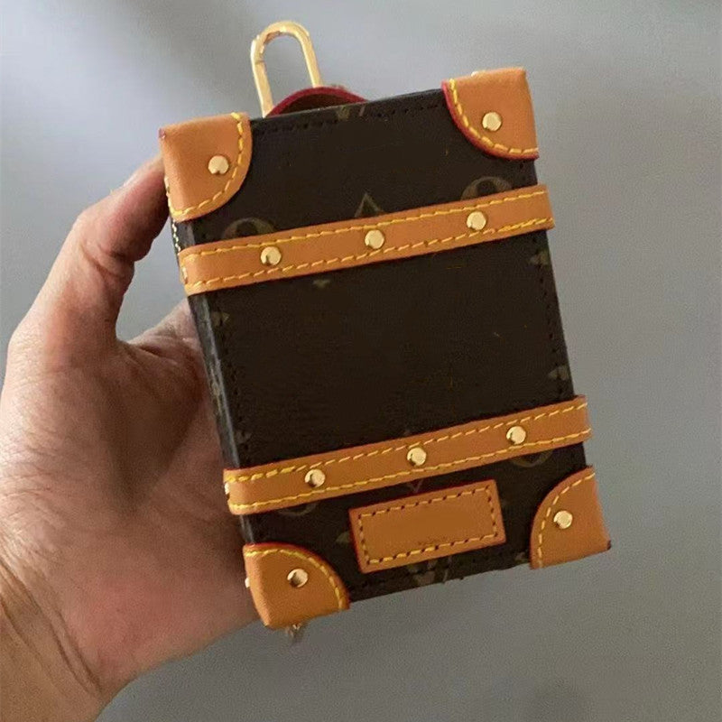 Luxury Bags Charm Women Key Wallets Mini SOFT Trunk Handle Pouch Bags Designer Men Stereo Coin Purses Keychain Monogram Pocket Couples Headphone Bag