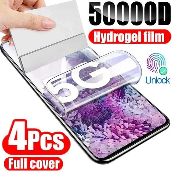 New Arrival 4Pcs Hydrogel Film for Galaxy S20 S22 S21 Ultra S10 S9 S8 Plus FE Screen Protectors for Note 20 10 9 8 Plus S23U T250116