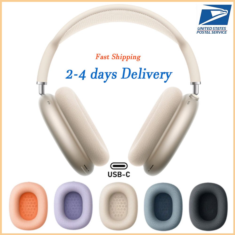 2024 Newest Headband AirPodsMax 2nd With ANC earbuds Pro maxs ANC USB C earphones wireless Bluetooth Headset USB-C charging port For Xiaomi iPhone H