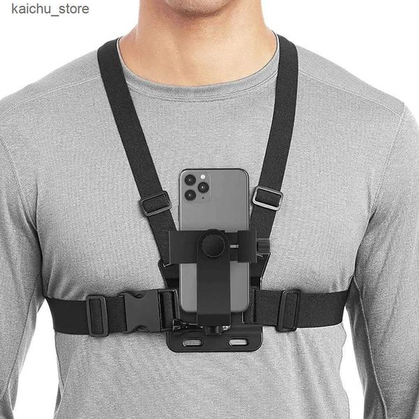 Cell Mounts Holders 1 PC Adjustable Clip With Chest Strap Fixation Bracket for Sport Mobile Phone Camera Holder Accessory J241217