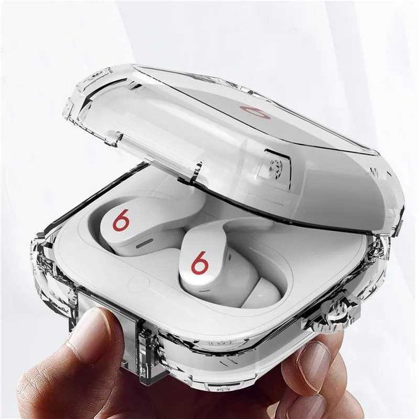 Transparent Case For Beats Fit Pro earphone cover clear lock switch headphone protector with keychain for Beats Fit Pro Cover Y240810
