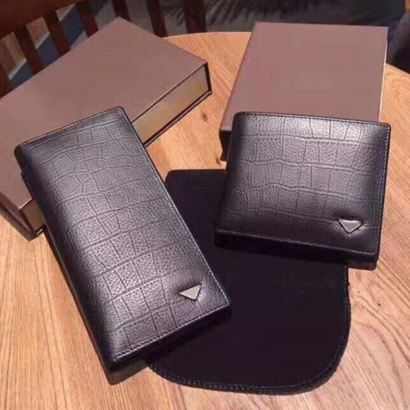designer wallet mens wallets woman purse card holder Long Short purses holders luxury wristlets handbags clutch bags Cowhide Leather Triangle 5A 202