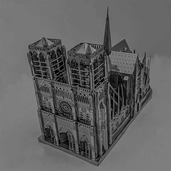 Notre Dame de Paris 3D Metal Puzzle Eiffel Tower DIY Model Building Kit Adult Toys Birthday GiftT250110