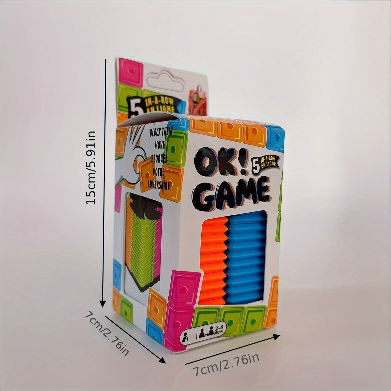 TEMU Colorful Board Game For 2-, Strategy , Educational , And Office Entertainment, Portable For Travel & Camping, Game, Graphics, Case