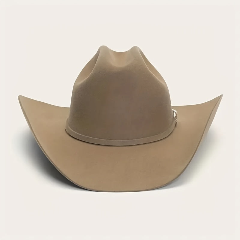 TEMU Western Cowboy Hat With Curved Brim Solid Color Hat For Men And Women, Casual And Formal Occasions Farm Ranch Outing Vintage Cowboy Hat