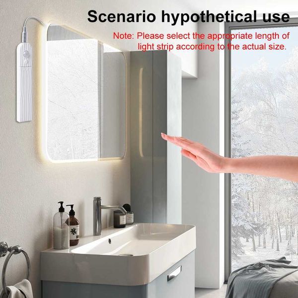 WENNI Makeup LED Light Motion Sensor Light PIR LED Strip Waterproof Dressing Table Lamp 5V Dressing Mirror LED Light Tape 1m 2m 3m B240815