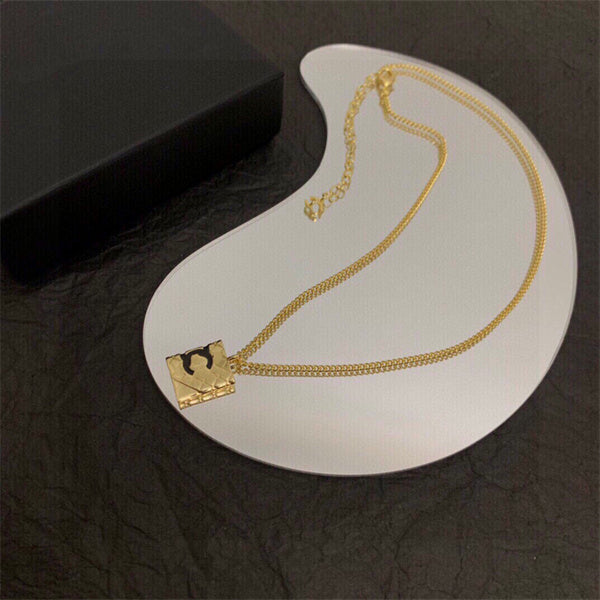 Designer Gold C-Letter ccity Pendant Necklaces Crysatal Rhinestone Choker Brand Chain Necklaces for Women man Wedding Party Jewelry Couple Gifts 58