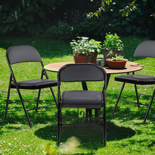Set Of 2-4-10-20 Foldable Chairs Comfy Chairs Leather Padded Folding Chairs For Outdoor Indoor Comfortable Event Chair ph842 C4