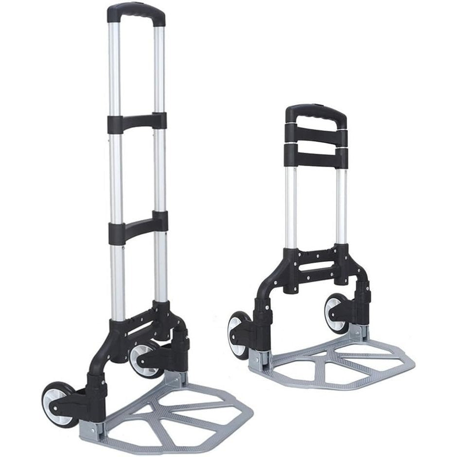 TEMU Folding Hand Truck Aluminum Portable Folding Hand Cart 165lbs Capacity Hand Cart And Dolly For Home, Auto, Office, Travel Use