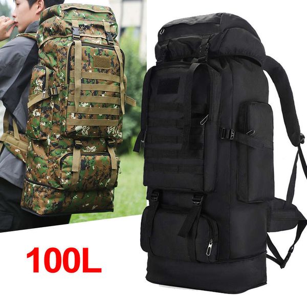 100L Camping Backpack Hiking Men&#039;s Large Capacity Storage Multifunctional Back Travel Outdoor Sport Climbing Bag