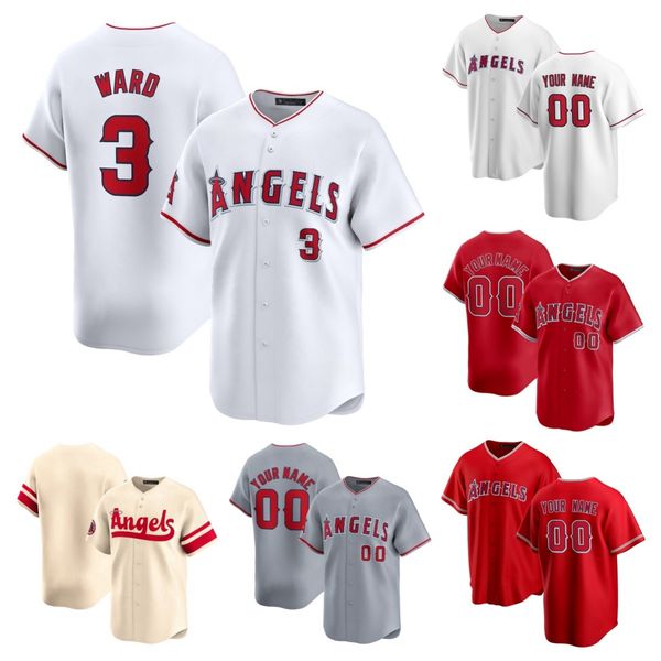 Yusei Kikuchi Angels Baseball Jersey Taylor Ward Zach Neto Nolan Schanuel Logan O&#039;Hoppe Jo Adell Moniak Luis Rengifo Anthony Rendon Mic