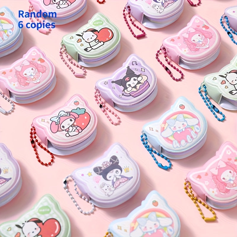 TEMU 6pcs Notebooks With Cute Charms, Portable Mini Notebook With Adorable Cartoon Patterns, Fun Creative Journal For Everyday Use, Keep Your