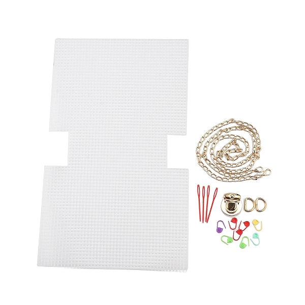 DIY Rectangle Plastic Knitting Crochet Bag Making Kits