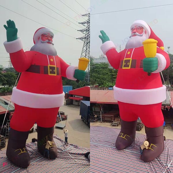 free ship outdoor games activities 12m 40ft Tall Giant Inflatable Santa Claus with led light Christmas Decoration Santa