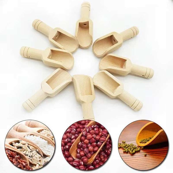 Mini Wooden Coffee Bathsalt Spoon Spa Tool Laundry Detergent Kitchen Spice Candy Ur Scoops Gift