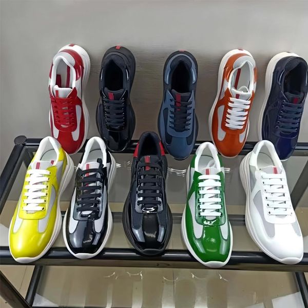 Designer de marca de luxo American Casual Shoes Casual Top Sneakers Copo Treinadores Americas Sneaker Rubber Sole Fabric Outdoor Sapatos con