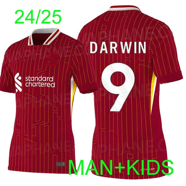 24 25 season SZOBOSZLAI soccer jerseys MAC ALLISTER 2024 Mohamed Diogo Luis DIaz football shirts men kids uniforms SPECIAL Arnold DARWIN jer